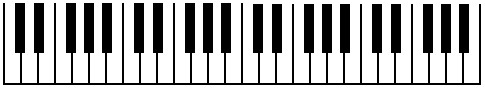Piano keyboard banner